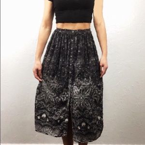 American Eagle Boho high rise midi skirt XS